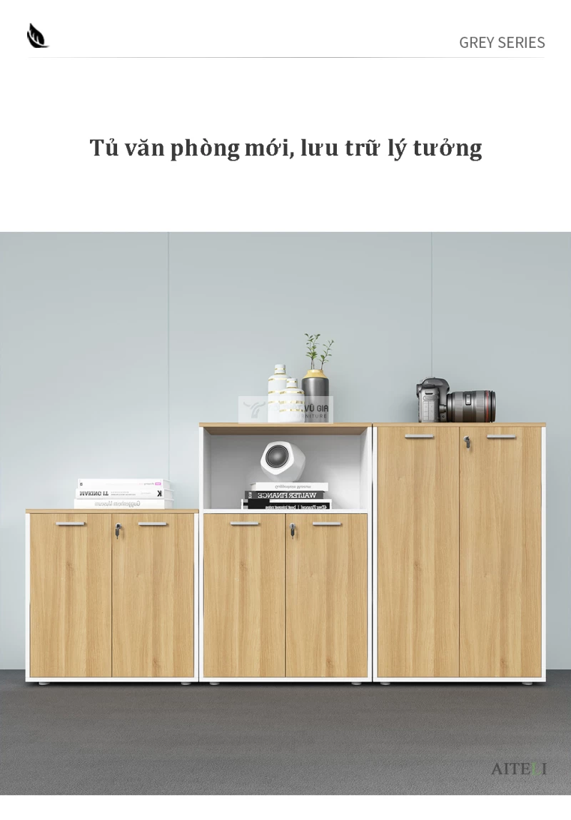 Tủ lưu trữ văn phòng phong cách tối giản, hiện đại SD249