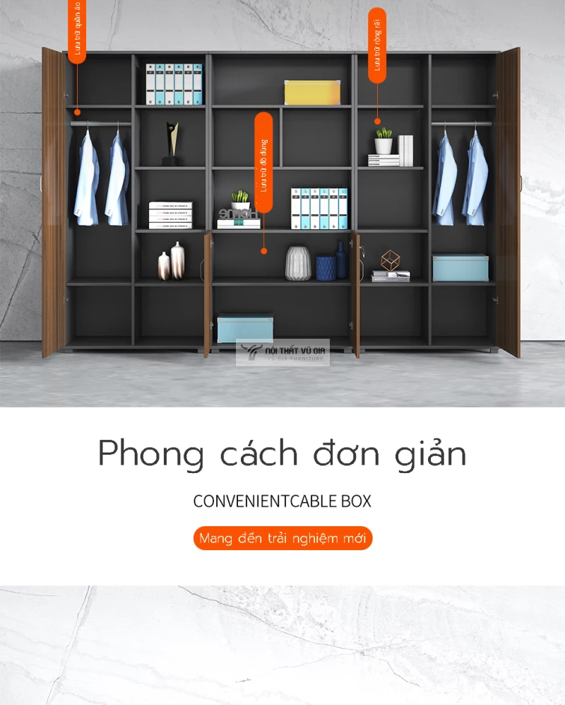 kết cấu của Tủ lưu trữ văn phòng thiết kế tinh tế SD254