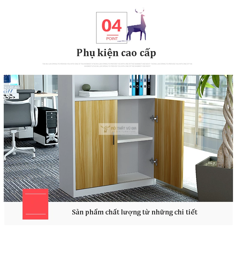 Tủ lưu trữ văn phòng thiết kế tối giản SD251 sử dụng phụ kiện cao cấp