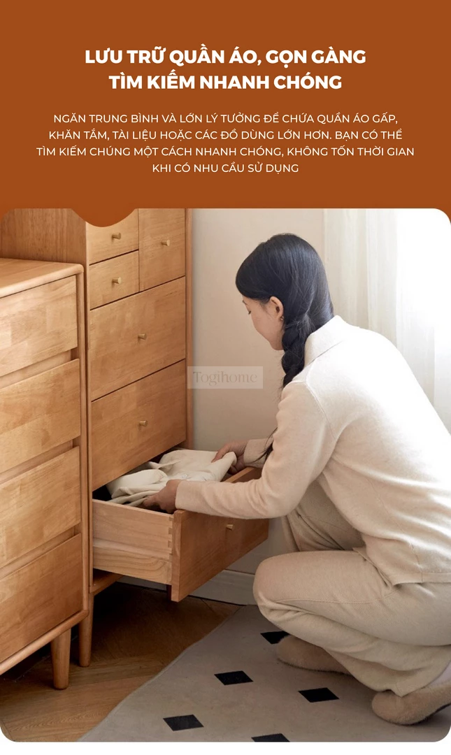 Tủ Ngăn Kéo Đứng CV022 với thiết kế không gian lưu trữ, phân vùng lưu trữ gọn gàng.