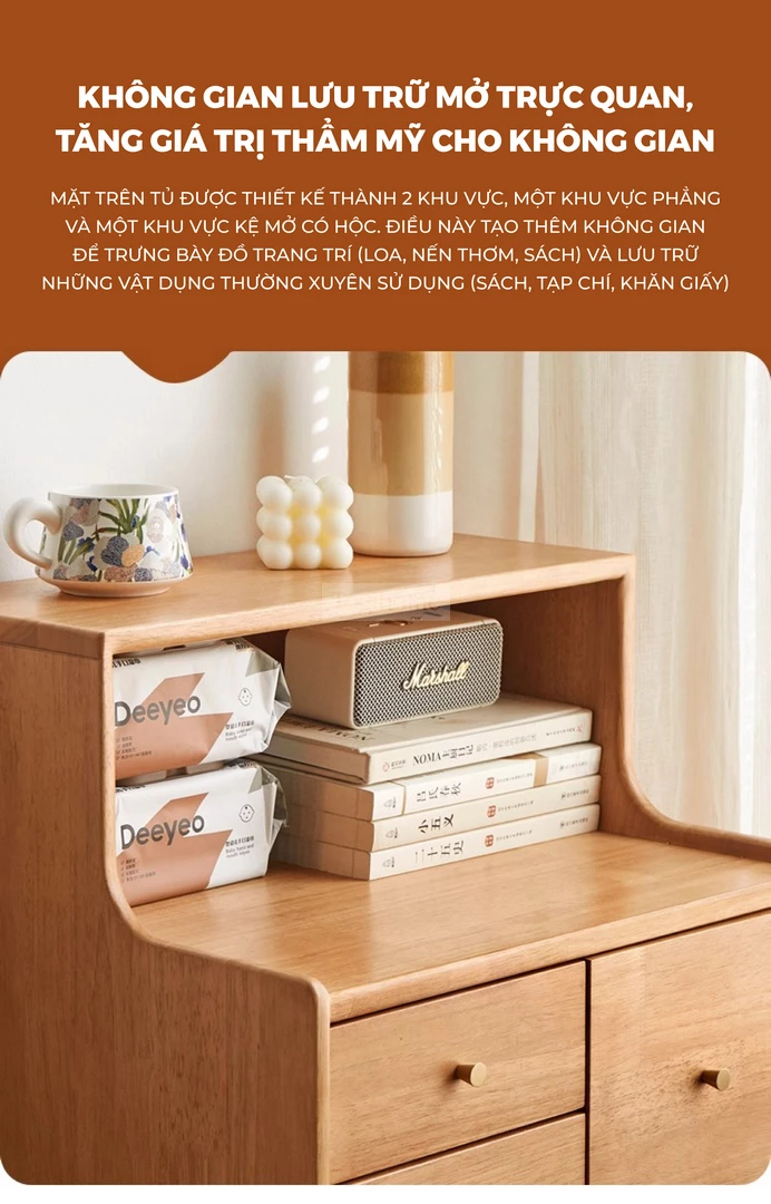 Tủ Ngăn Kéo Đứng CV022 với thiết kế mặt trên tạo thành không gian gọn gàng và phẳng có thể đặt một số đồ vật yêu thích tạo không gian cho bạn.