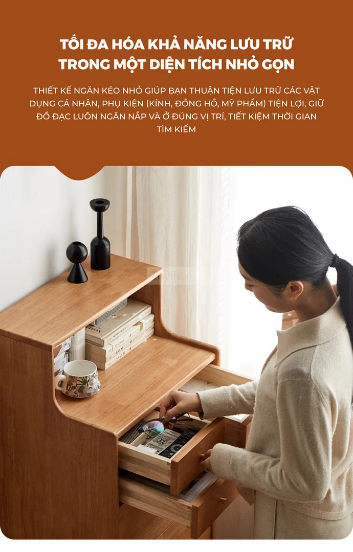 Tủ Ngăn Kéo Đứng CV022 với thiết kế tối đa hoá không gian lưu trữ dưới dạng ngăn kéo.