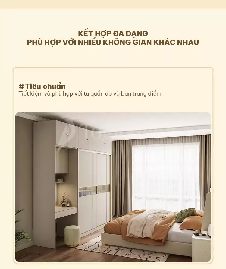 1 vài gợi ý kết hợp tủ quần áo TQA023