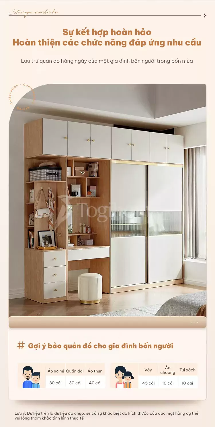 Tủ quần áo cánh lùa sang trọng TQA036