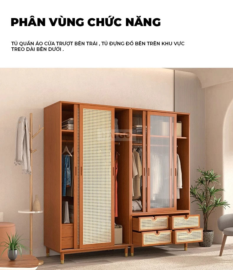 Tủ Quần Áo Cánh Mây Haigo BGT280