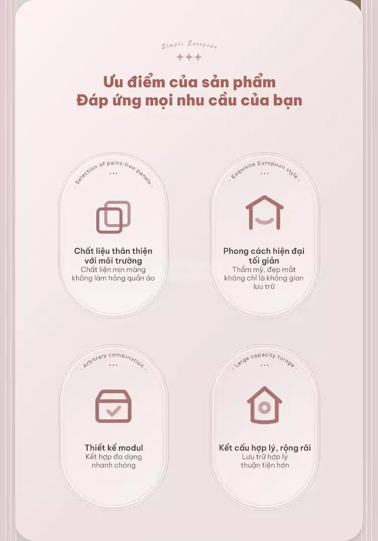 ưu điểm của Tủ quần áo cánh mở phong cách tân cổ điển TQA043
