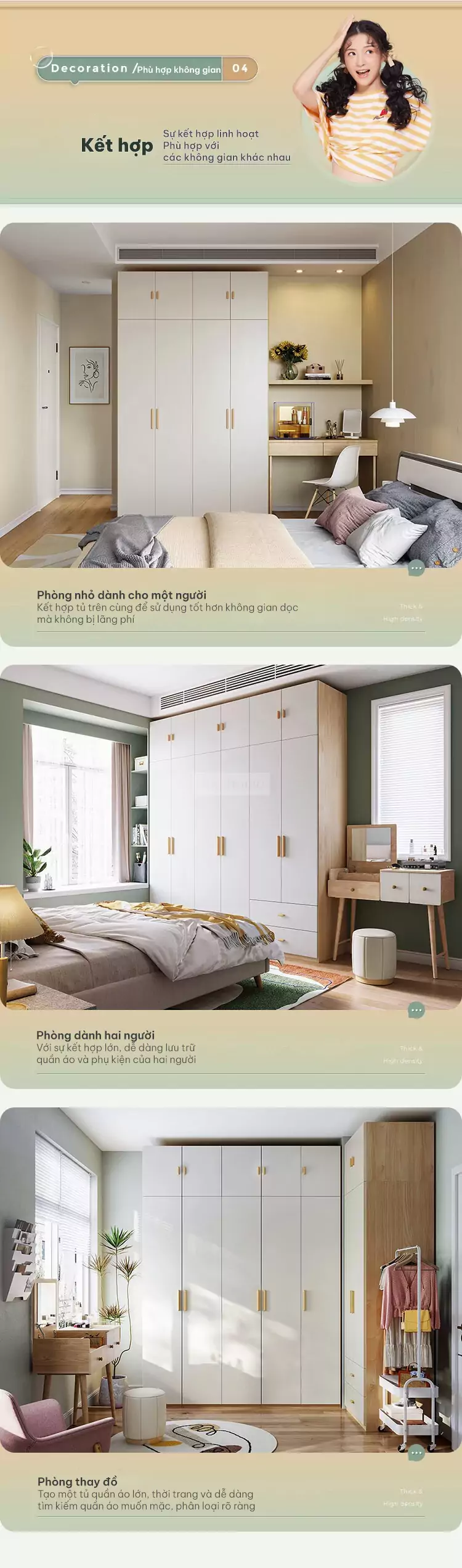 Tủ quấn áo cánh mở phong cách tối giản TQA039 phù hợp với nhiều không gian và phong cách khác nhau