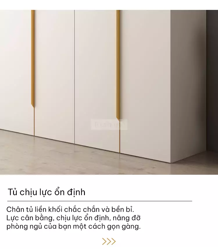 thiết kế chịu lực của Tủ quần áo cánh mở sang trọng TQA061