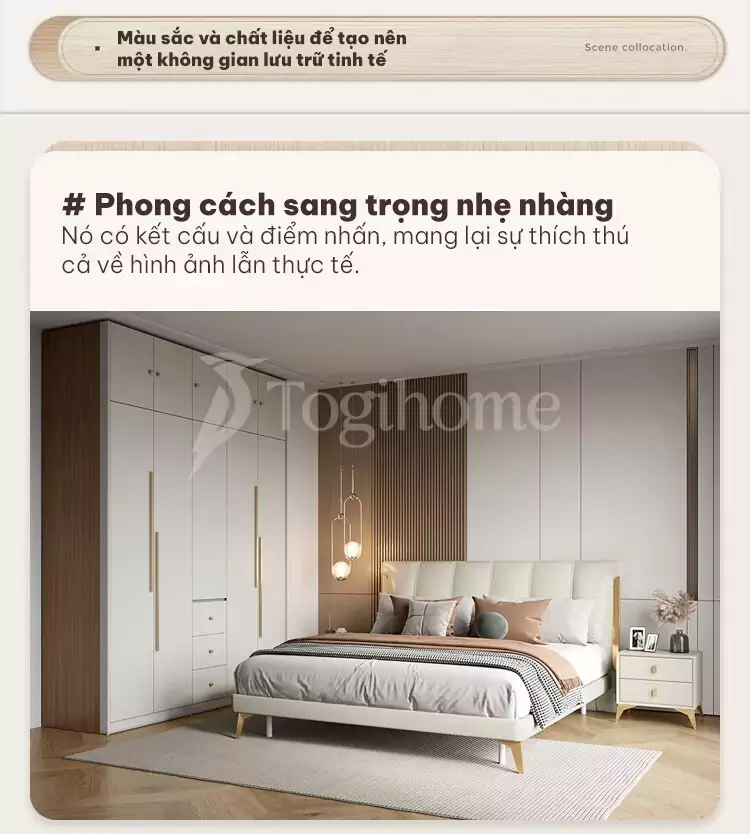 Tủ quần áo cánh mở thiết kế sang trọng TQA031