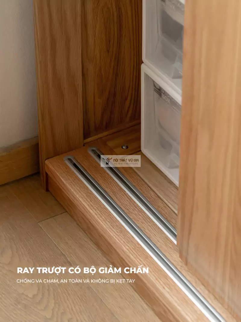 Tủ quần áo cao cấp, hiện đại BR77 sử dụng ray trượt cao cấp