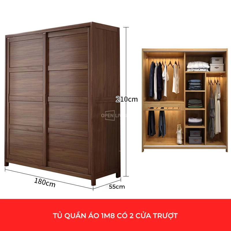 Tủ quần áo gỗ tự nhiên cánh lùa phong cách hiện đại OTA 019 mang đến sự tiện nghi và thẩm mỹ. Chất liệu gỗ tự nhiên bền bỉ, an toàn cho sức khỏe, thiết kế cánh lùa tiết kiệm diện tích, phù hợp với không gian sống hiện đại. Lựa chọn hoàn hảo cho mọi gia đình.