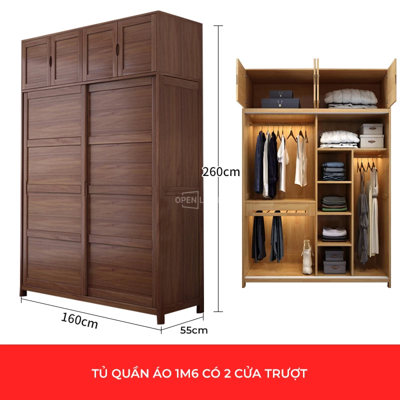 Tủ quần áo gỗ tự nhiên cánh lùa phong cách hiện đại OTA 019 mang đến sự tiện nghi và thẩm mỹ. Chất liệu gỗ tự nhiên bền bỉ, an toàn cho sức khỏe, thiết kế cánh lùa tiết kiệm diện tích, phù hợp với không gian sống hiện đại. Lựa chọn hoàn hảo cho mọi gia đình.