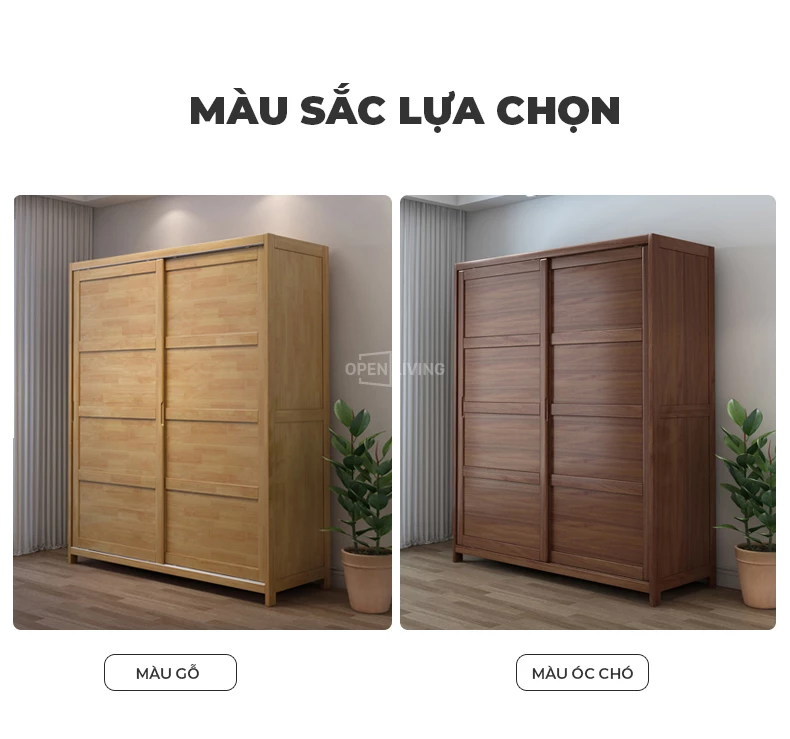 Tủ quần áo gỗ tự nhiên cánh lùa phong cách hiện đại OTA 019 mang đến sự tiện nghi và thẩm mỹ. Chất liệu gỗ tự nhiên bền bỉ, an toàn cho sức khỏe, thiết kế cánh lùa tiết kiệm diện tích, phù hợp với không gian sống hiện đại. Lựa chọn hoàn hảo cho mọi gia đình.