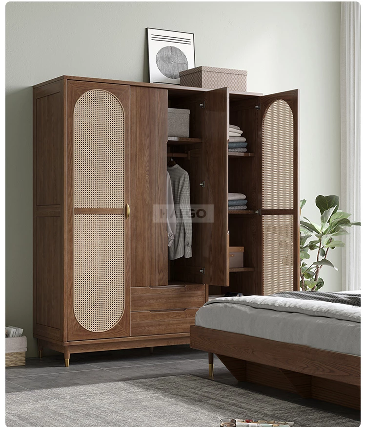 Tủ Quần Áo Gỗ Tự Nhiên Cánh Mấy Haigo TQA314