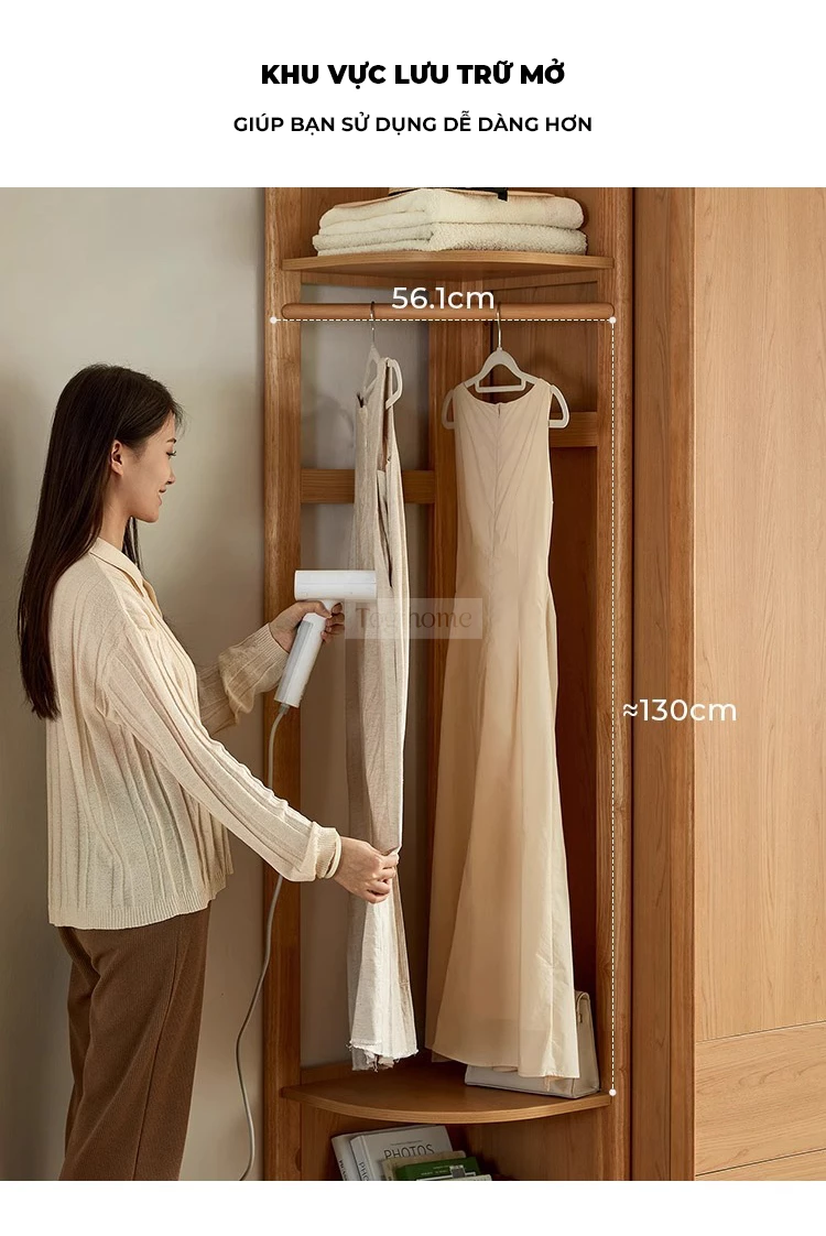 Tủ Quần Áo Gỗ Tự Nhiên Cao Cấp Togismart TQA 110 mang thiết kế hiện đại, sang trọng, phù hợp nhiều không gian phòng ngủ. Chất liệu gỗ tự nhiên bền chắc, chống cong vênh, mối mọt, kết hợp ngăn chứa khoa học, giúp sắp xếp quần áo gọn gàng và nâng tầm thẩm mỹ ngôi nhà.