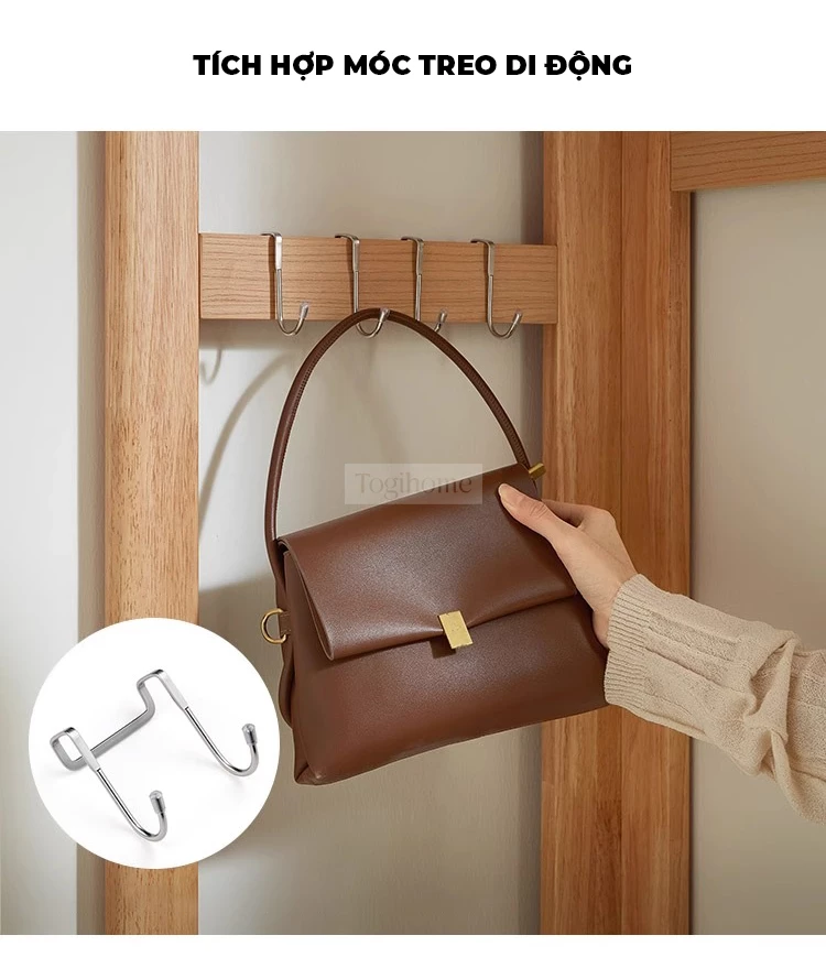 Tủ Quần Áo Gỗ Tự Nhiên Cao Cấp Togismart TQA 110 mang thiết kế hiện đại, sang trọng, phù hợp nhiều không gian phòng ngủ. Chất liệu gỗ tự nhiên bền chắc, chống cong vênh, mối mọt, kết hợp ngăn chứa khoa học, giúp sắp xếp quần áo gọn gàng và nâng tầm thẩm mỹ ngôi nhà.