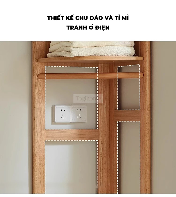 Tủ Quần Áo Gỗ Tự Nhiên Cao Cấp Togismart TQA 110 mang thiết kế hiện đại, sang trọng, phù hợp nhiều không gian phòng ngủ. Chất liệu gỗ tự nhiên bền chắc, chống cong vênh, mối mọt, kết hợp ngăn chứa khoa học, giúp sắp xếp quần áo gọn gàng và nâng tầm thẩm mỹ ngôi nhà.