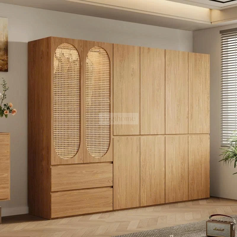 Tủ quần áo gỗ tự nhiên phối mây phong cách hiện đại Togismart TQA 104 làm từ gỗ tự nhiên cao cấp, phối mây đan thủ công độc đáo, mang phong cách hiện đại và thanh lịch. Thiết kế thông minh, tối ưu lưu trữ, phù hợp nhiều không gian sống. Mẫu tủ lý tưởng cho phòng ngủ sang trọng và thoáng đãng.
