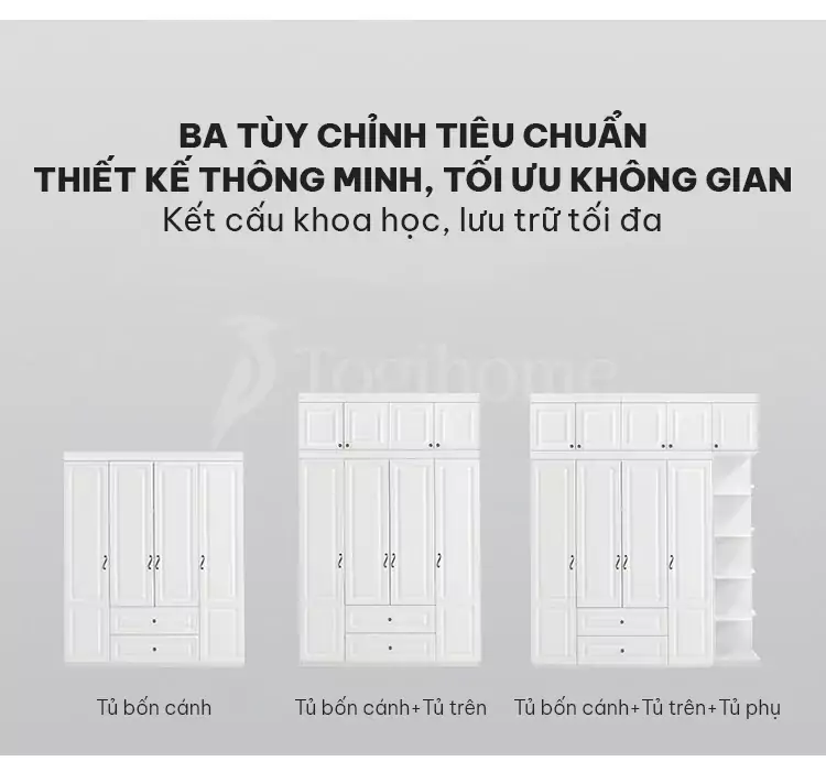 tùy chỉnh của tủ quần áo TQA022