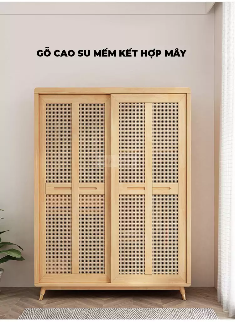 Tủ Quần Áo Phòng Ngủ Gỗ Tự Nhiên Haigo TQA174