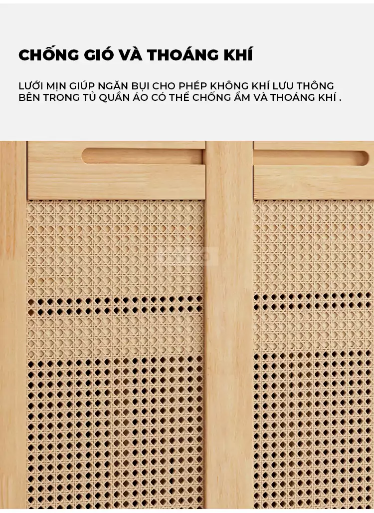 Tủ Quần Áo Phòng Ngủ Gỗ Tự Nhiên Haigo TQA174