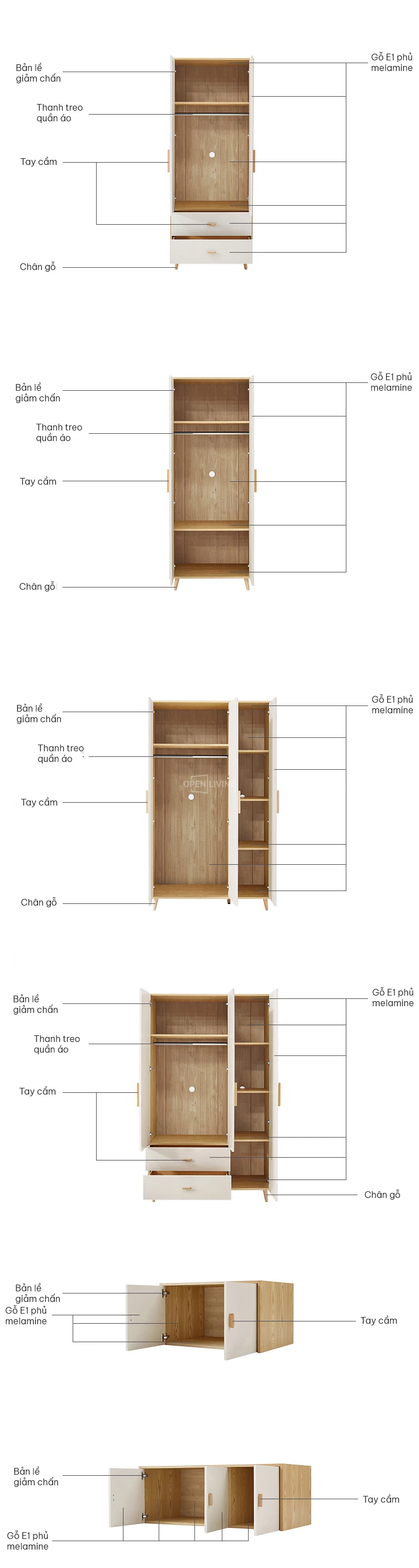 Tủ quần áo thiết kế hiện đại linh hoạt OpenLiving OTA 013 mang đến sự tiện nghi và thẩm mỹ. Thiết kế thông minh, dễ dàng điều chỉnh và sắp xếp, phù hợp với mọi không gian sống. Chất liệu bền bỉ, an toàn cho sức khỏe, tạo điểm nhấn ấn tượng cho phòng ngủ. Lựa chọn lý tưởng cho gia đình bạn.