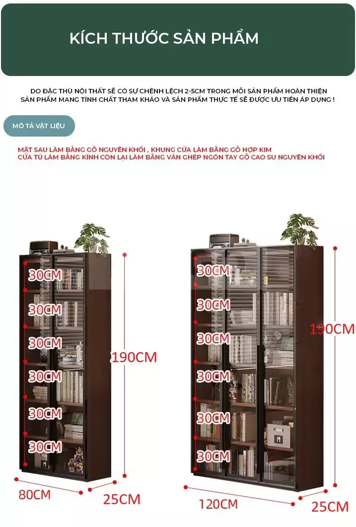 Tủ Sách Đa Năng Gỗ Tự Nhiên Haigo KS115