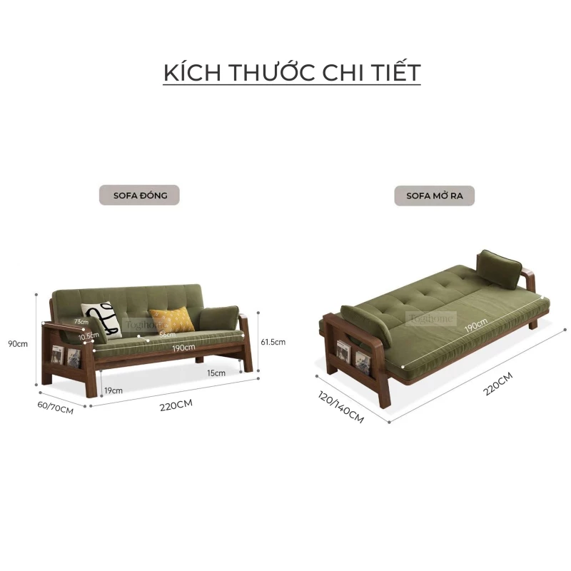 Sofa Giường TOGI Smart M36 &ndash; Thiết kế hiện đại, tiện dụng, dễ d&agrave;ng chuyển đổi giữa sofa v&agrave; giường ngủ. Chất liệu khung gỗ chắc chắn, đệm &ecirc;m &aacute;i, mang lại cảm gi&aacute;c thoải m&aacute;i. Kiểu d&aacute;ng sang trọng, ph&ugrave; hợp với mọi kh&ocirc;ng gian sống. Dễ d&agrave;ng th&aacute;o lắp, tối ưu diện t&iacute;ch