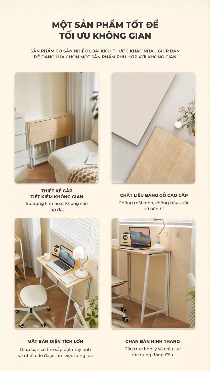 Ưu điểm của Thông tin chi tiết về Bàn Gấp Đa Năng TOGI Smart BG 016