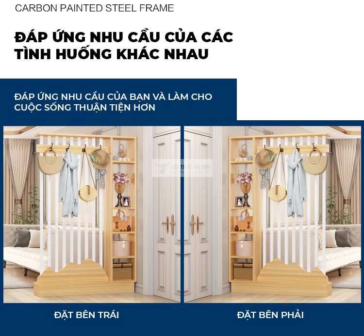 thiết kế phù hợp với nhiều không gian khác nhau của Vách ngăn phòng khách kết hợp tủ tối giản LV37