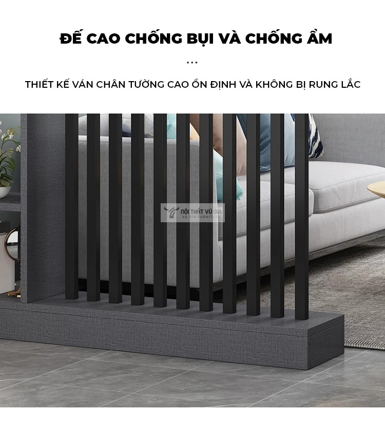 thiết kế đế cao chống bụi của Vách ngăn phòng khách phong cách hiện đại LV38