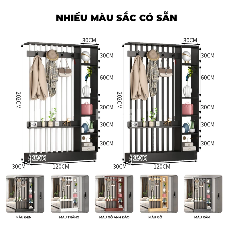 kích thước chi tiết của Vách ngăn phòng khách phong cách tối giản, hiện đại LV40