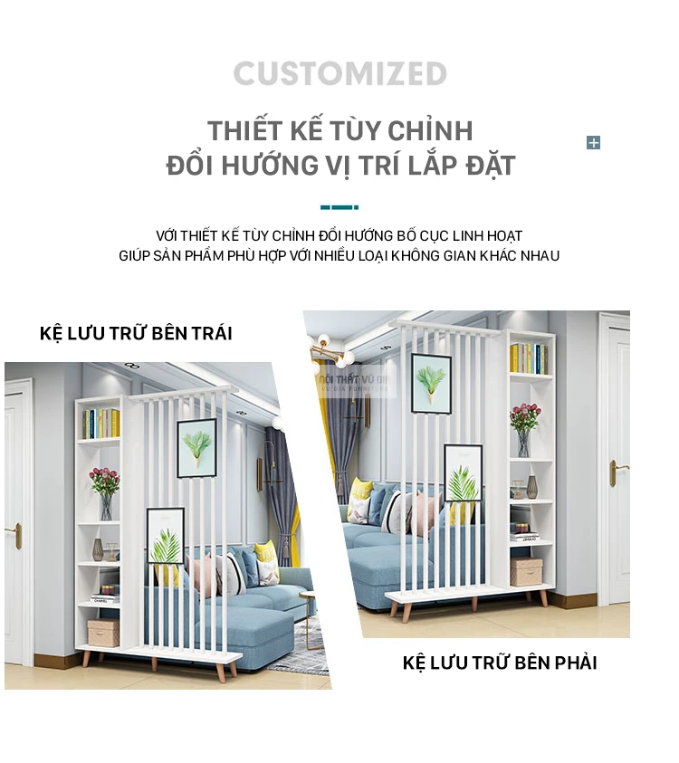 tùy chỉnh hướng linh hoạt với Vách ngăn phòng khách thanh lịch LV46