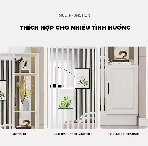 Vách Ngăn Trang Trí Phòng Khách Haigo VN167